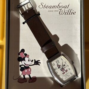 Disney Steamboat Willie watch - Brown and Silver